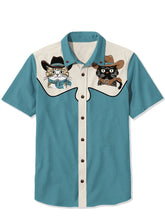 Load image into Gallery viewer, Western Cowcat - 100% Cotton Shirt