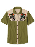 Retro Frog Motorcycle - 100% Cotton Shirt