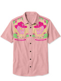 Pink Skull Cowboy - 100% Cotton Shirt