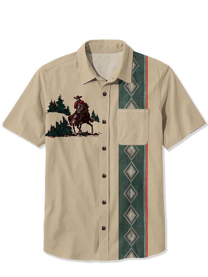 Western Cowboy -Printed Shirt