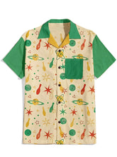 Load image into Gallery viewer, 1950&#39;s Atomic Bowling - 100% Cotton Cuban Collar Shirt