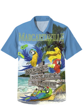 Load image into Gallery viewer, Parrot Cocktail Holiday Party Short Sleeve Shirt
