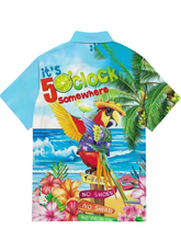 Load image into Gallery viewer, Hawaii Parrot Beach Party Casual Short Sleeve Shirt