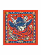 Load image into Gallery viewer, Western Cowcat Cotton Bandana
