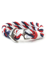 Load image into Gallery viewer, Anchor Couple Bracelet Navy Style Men&#39;S Alloy Braided Bracelet