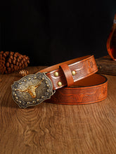 Load image into Gallery viewer, Western Cowboy Embossed Belt