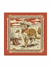 Load image into Gallery viewer, Western Cowcat Cotton Bandana
