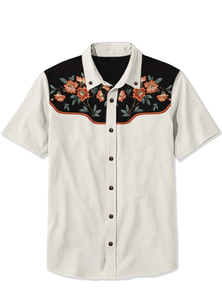 West Flower Cowboy - 100% Cotton Shirt